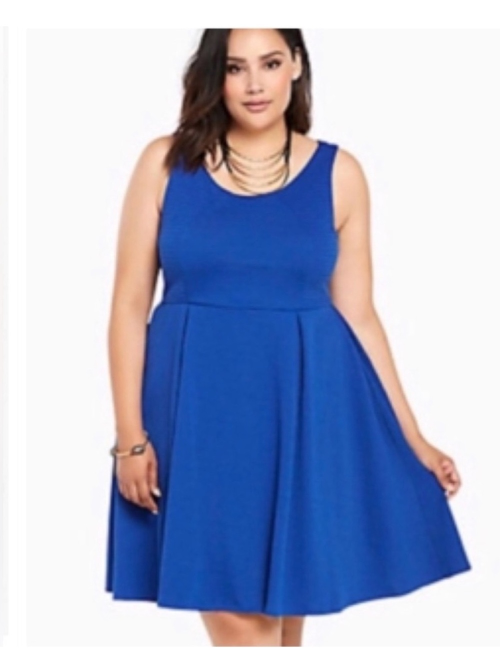 Royal Blue Polyester dress
